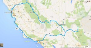 Roadtrip en Californie en Octore - L'itinéraire